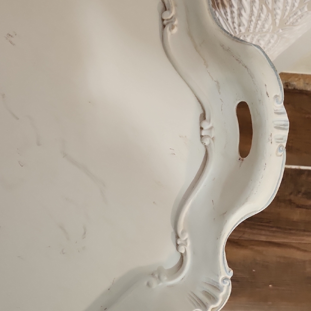 Lenox Swedish Lodge Wood Tray | Distressed Scalloped 19" - Picture 8 of 13